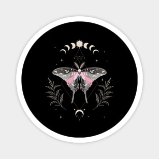 Demigirl Luna Moth Celestial Cottagecore LGBT Pride Flag Magnet